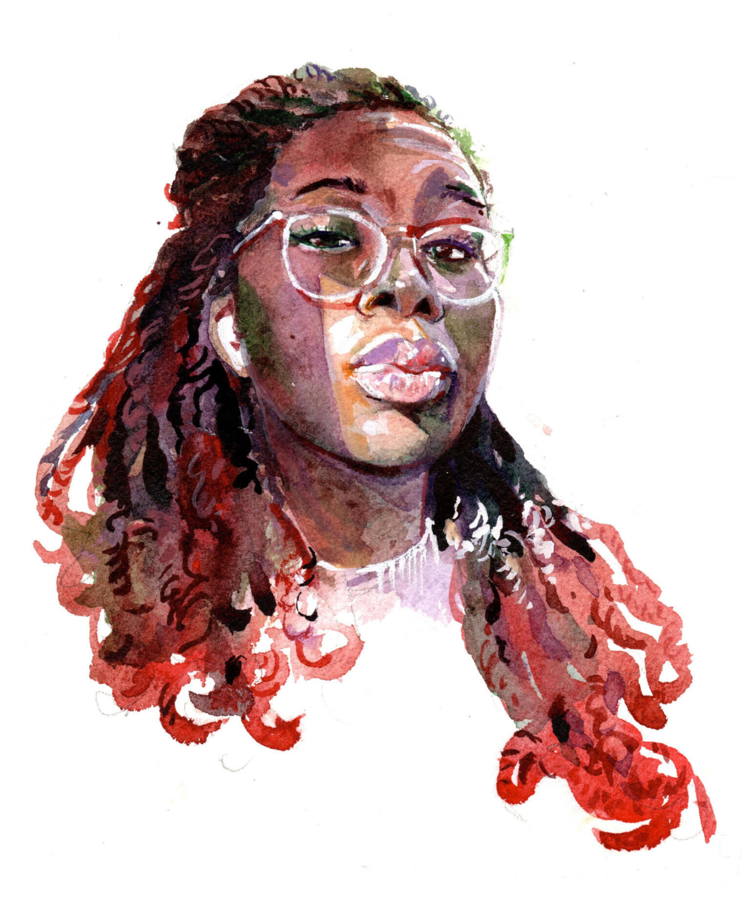 Self – watercolor, 5"x6" 2022