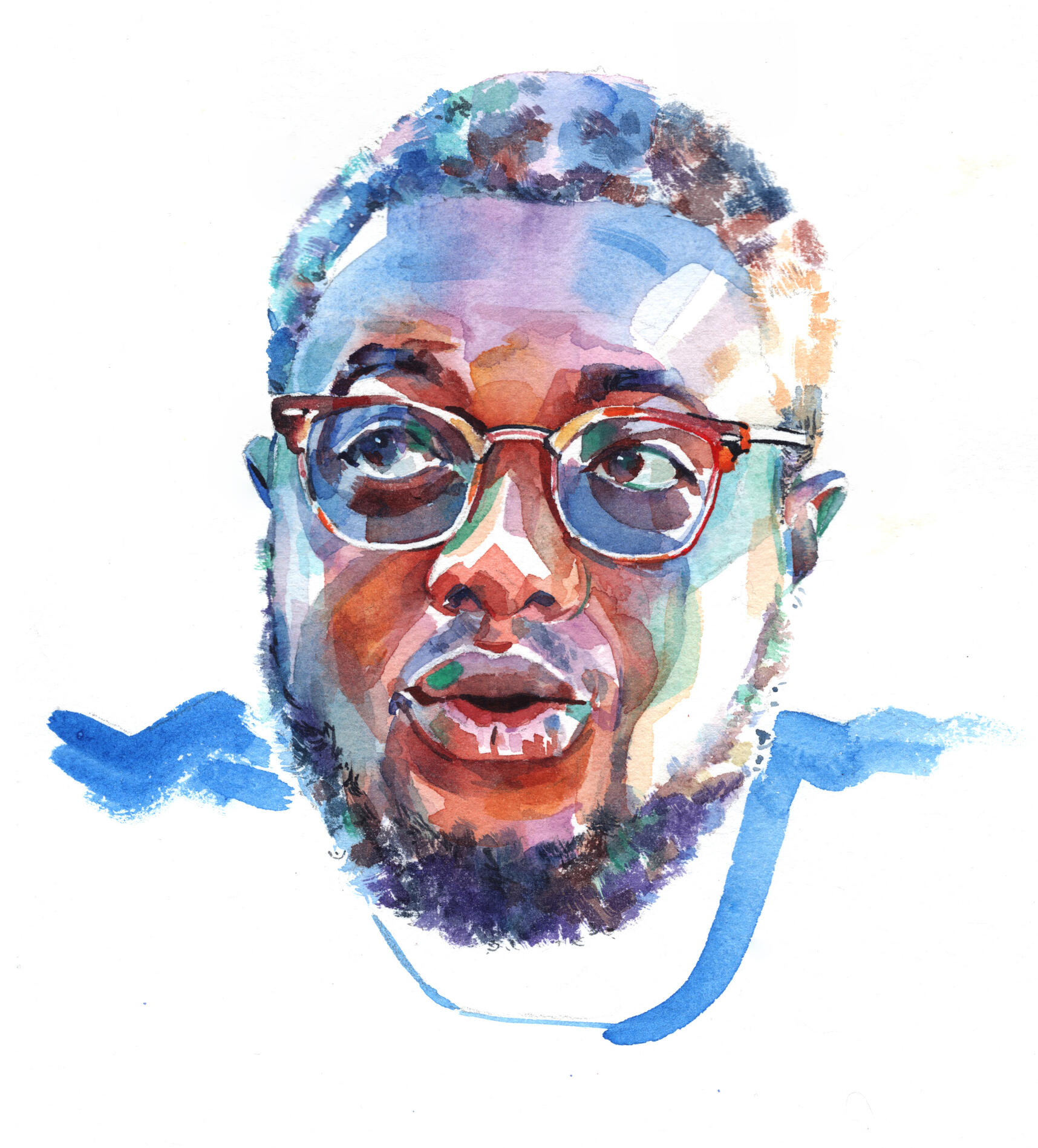 Jes — watercolor, 5.5" x 6.5", 2021