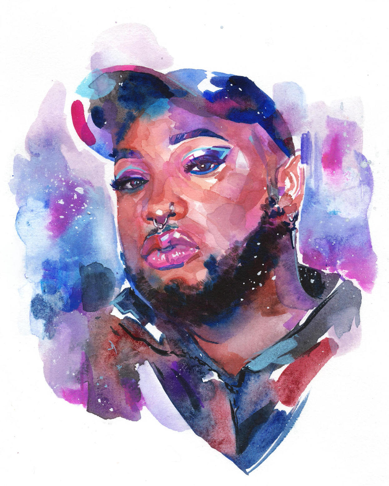 Neon — gouache, 8"x10", 2021