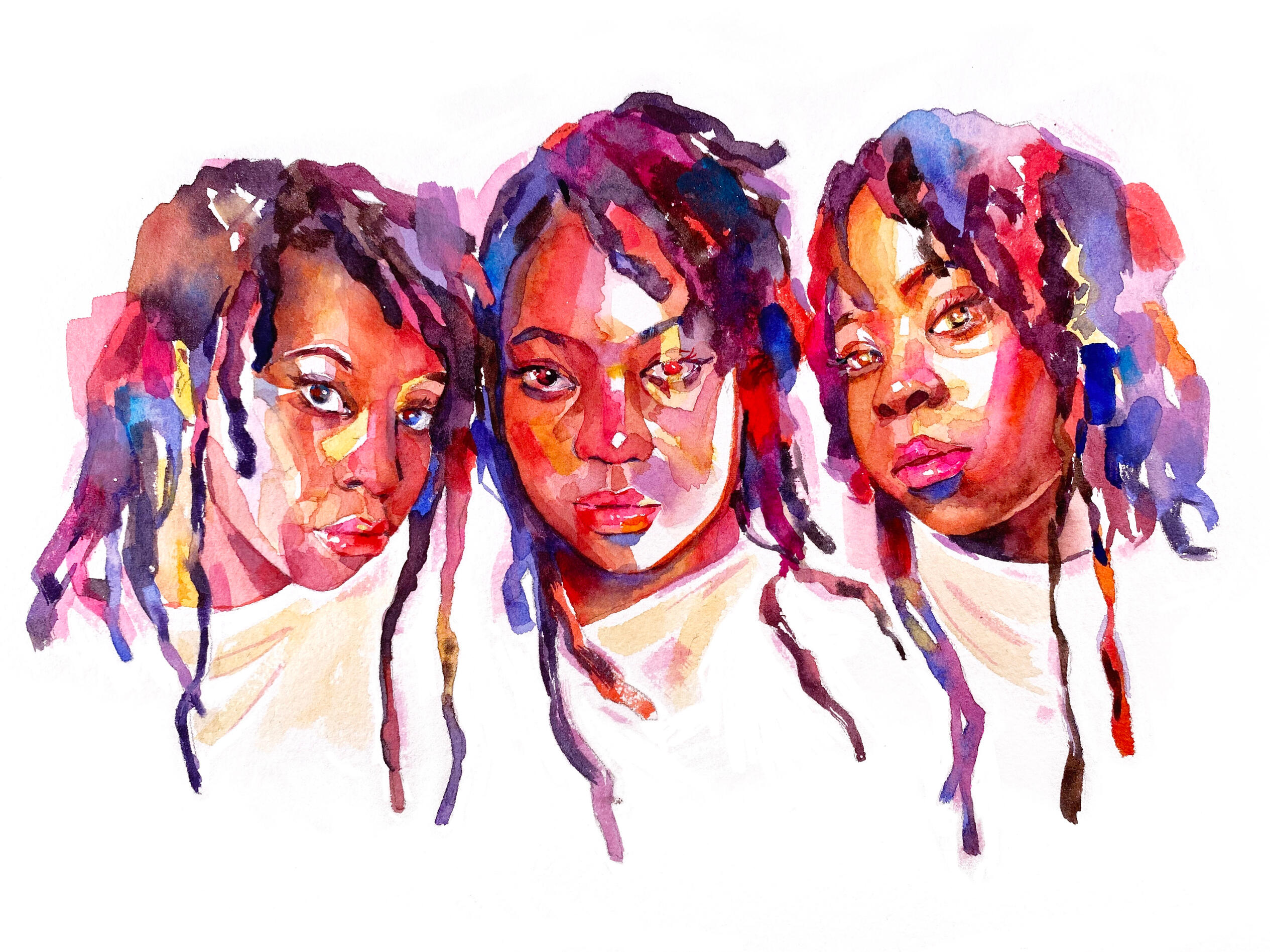 fate, faith, + fury — watercolor, 8"x10", 2021