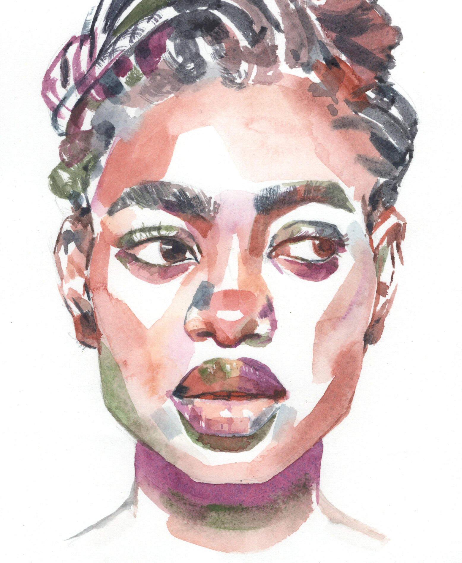 Eureka — watercolor, 5.5" x 6.5", 2020